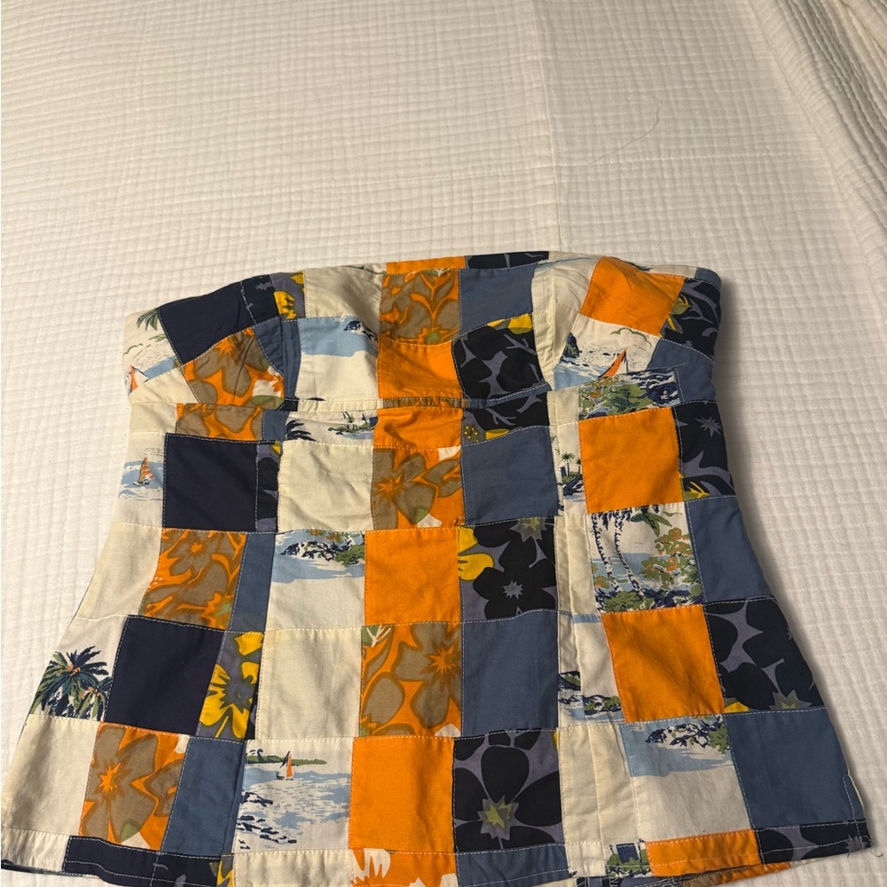 Tailor New York Multicolor Patchwork Top